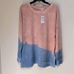 Style & Co Blue/Pink Combo Sweatshirt